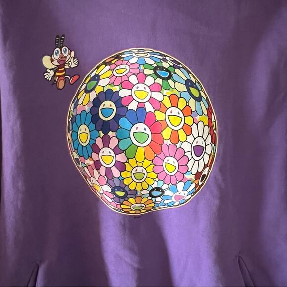 Takashi Murakami hoodie, Pangaia Flowerball Bee sweatshirt Pullover Sz M - Picture 2 of 6